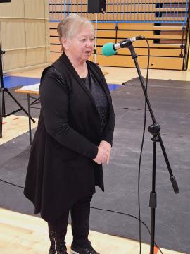 Marina Marko je je prebrala avtorsko pesem Preddverje